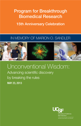 Program for Breakthrough Biomedical Research 15Th Anniversary Celebration
