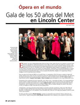 Gala De Los 50 Años Del Met En Lincoln Center