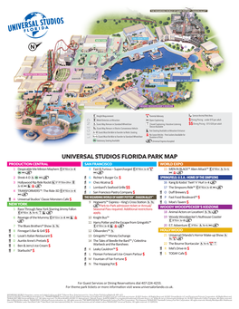 UNIVERSAL STUDIOS FLORIDA PARK MAP 40 40 "/ M- "/ 10