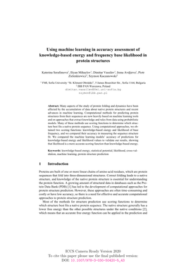 Using Machine Learning in Accuracy Assessment of Knowledge-Based Energy and Frequency Base Likelihood in Protein Structures