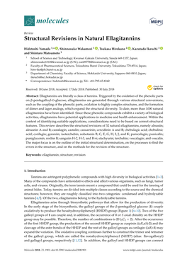 Structural Revisions in Natural Ellagitannins