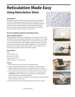 Reticulation Silver.Qxd