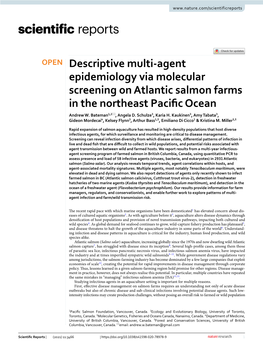 Descriptive Multi-Agent Epidemiology Via Molecular Screening on Atlantic