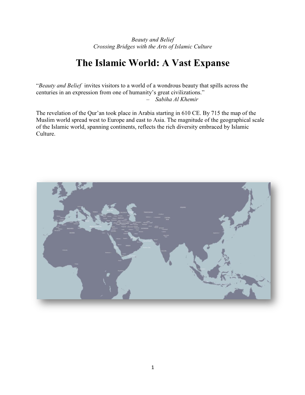 The Islamic World: a Vast Expanse