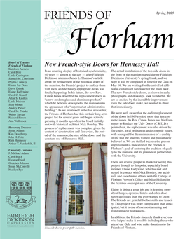 Friends of Florham – Spring 2009