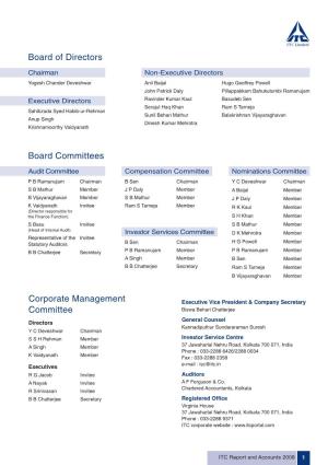Board Committees Corporate Management Committee Board Of