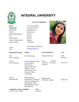 Integral University ______