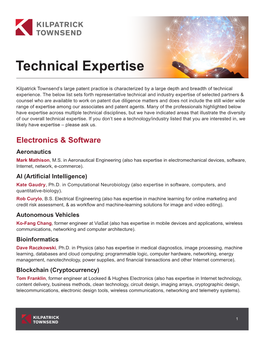 Technical Expertise