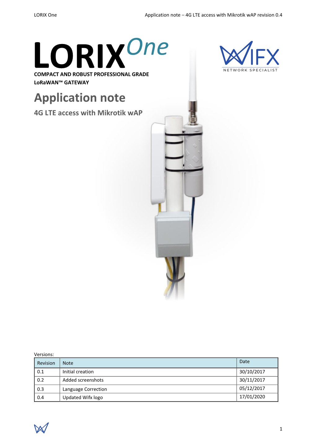 LORIX One Quick Start Guide 4G/LTE