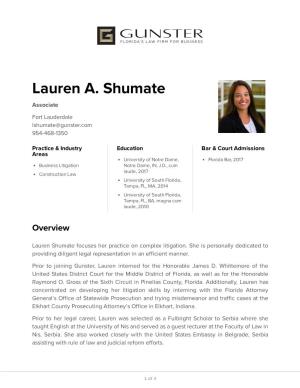 Lauren A. Shumate