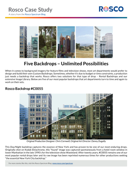 Five Backdrops – Unlimited Possibilities