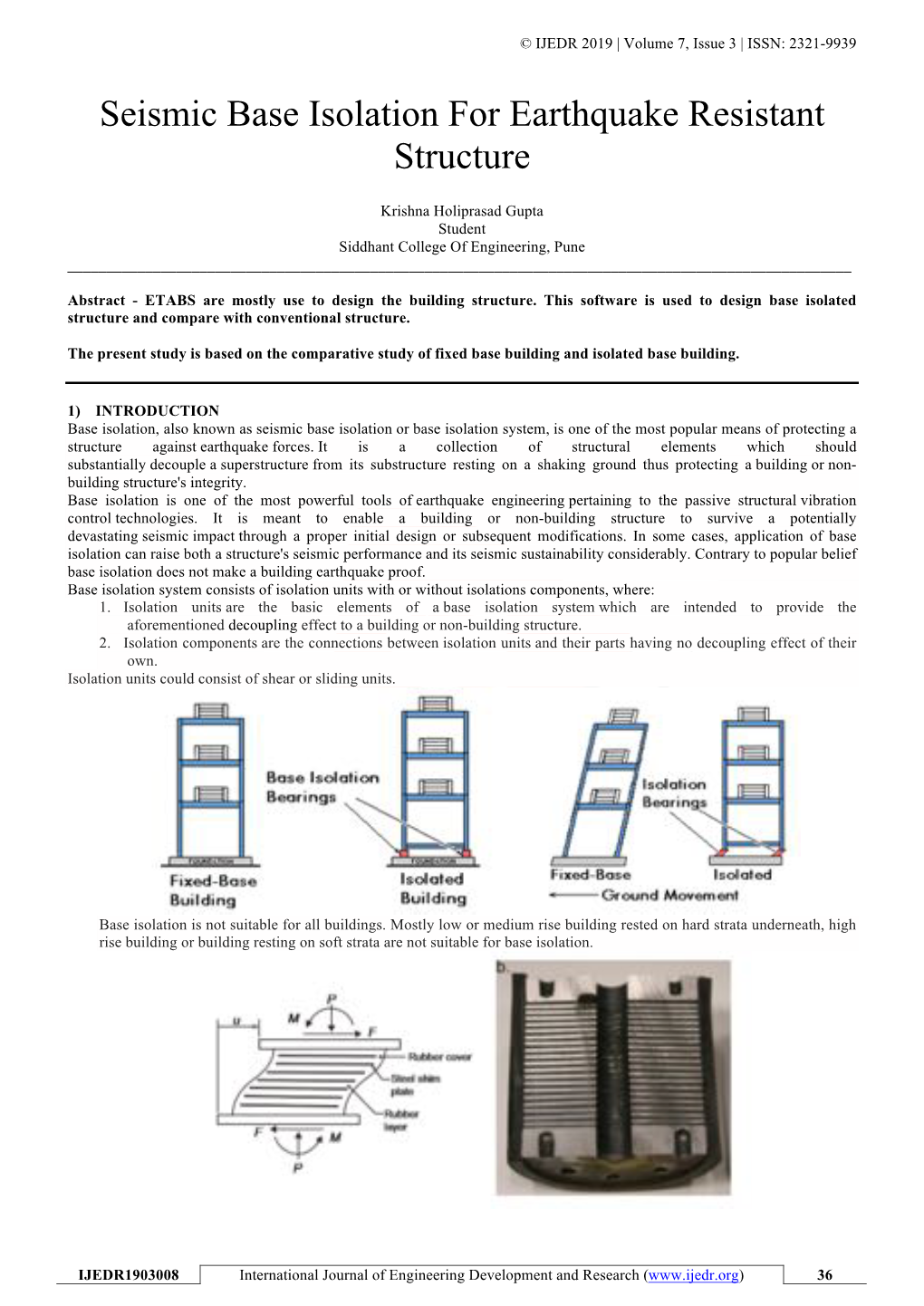 Seismic Base Isolation For Earthquake Resistant Structure - DocsLib