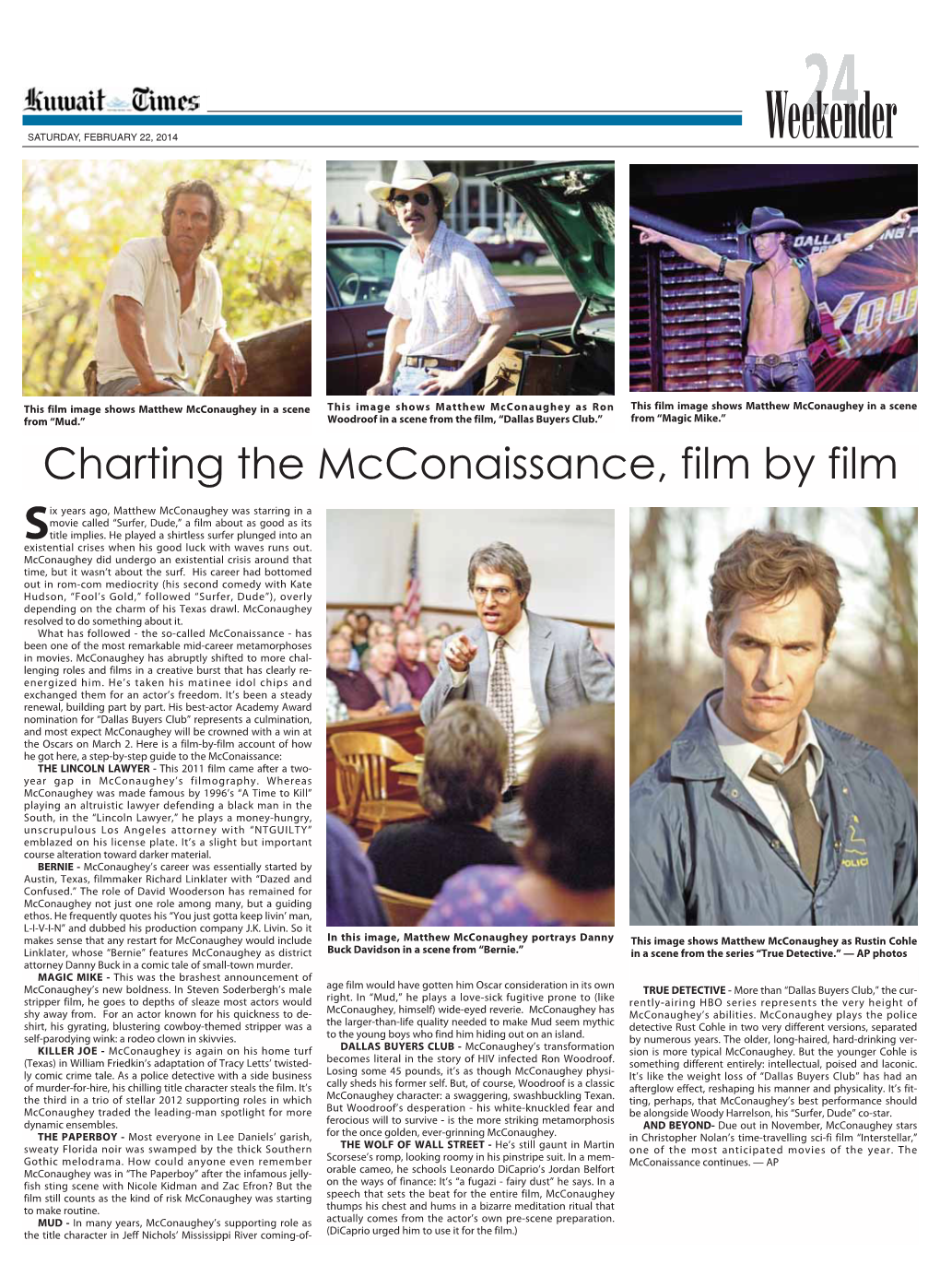 Charting the Mcconaissance, Film by Film