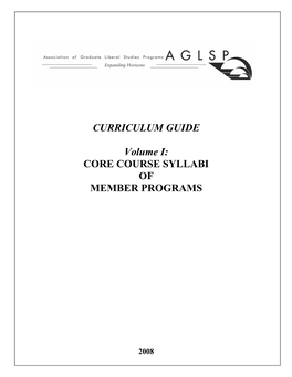 Core Course Syllabi of Member Programs