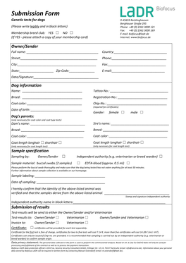 Submission Form