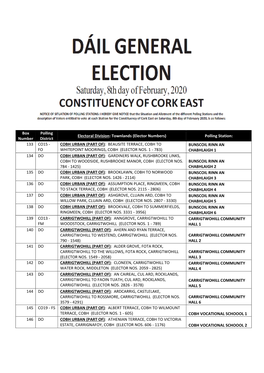 Cork East Notice of Situation