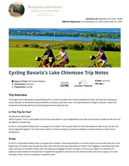 Cycling Bavaria's Lake Chiemsee Trip Notes