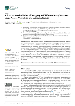 A Review on the Value of Imaging in Differentiating Between Large Vessel Vasculitis and Atherosclerosis