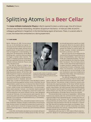 Flashback: Splitting Atoms in a Beer Cellar