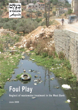 B'tselem Report: Foul Play Neglect of Wastewater Treatment in the West