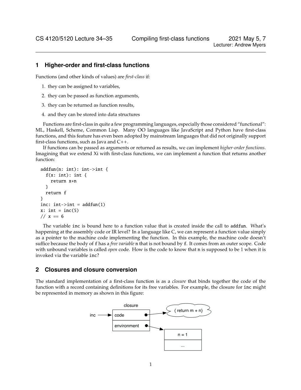 First-Class Functions