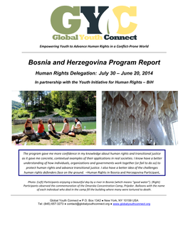 Bosnia and Herzegovina Program Report Human Rights