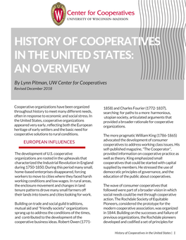 History of Cooperatives in the United States: an Overview