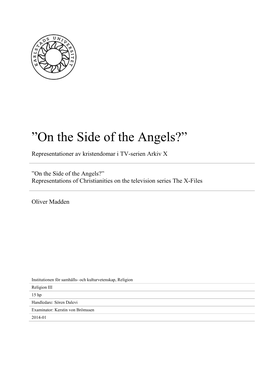“On the Side of the Angels?