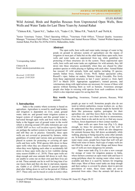 Wild Animal, Birds and Reptiles Rescues from Unprotected Open Wells, Bore Wells and Water Tanks for Last Three Years by Animal Rahat