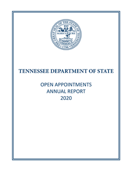 Tennessee Department of State Open Appointments