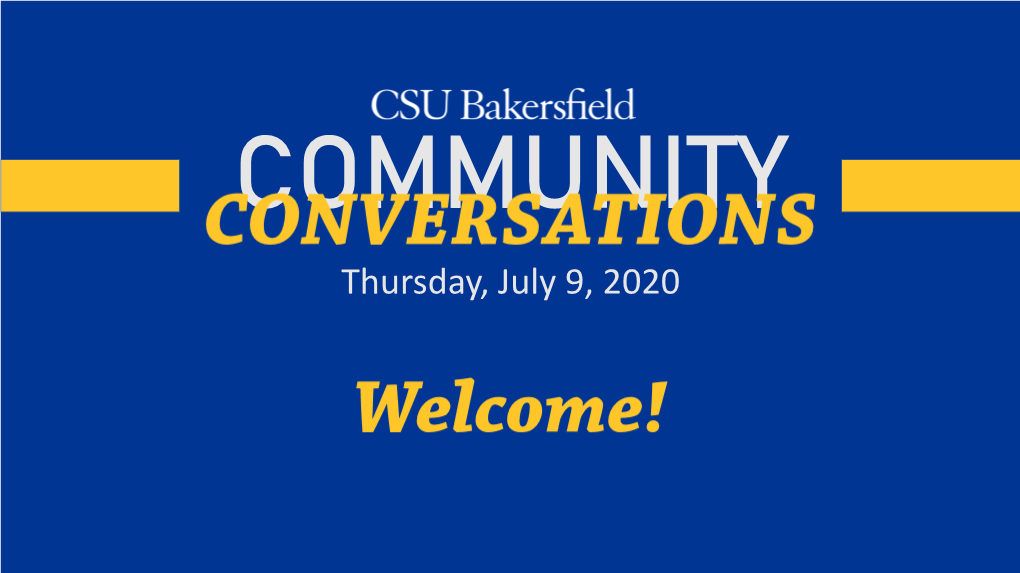 COMMUNITY Thursday, July 9, 2020 Dr