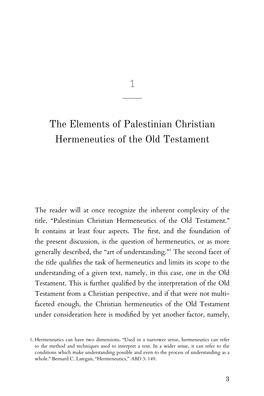 Palestinian Christians and the Old Testament