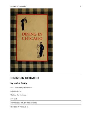 Dining in Chicago 1