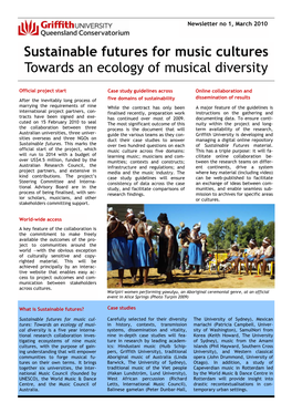 Sustainable Futures for Music Cultures Towards an Ecology of Musical Diversity