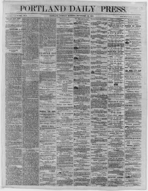 Portland Daily Press: September 12,1865