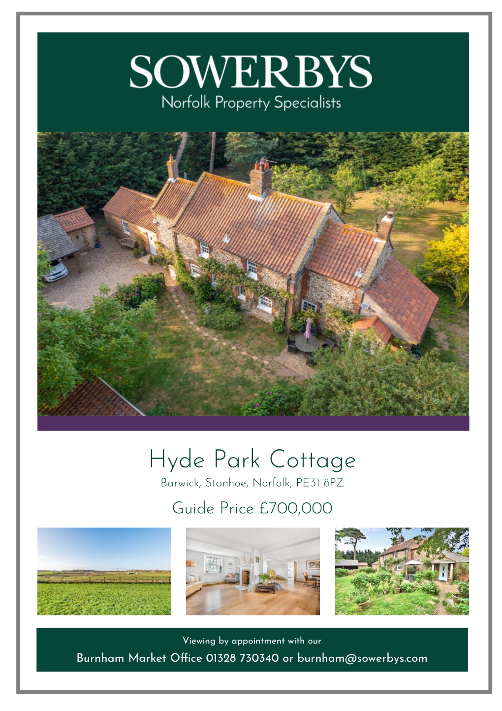 Hyde Park Cottage Barwick, Stanhoe, Norfolk, PE31 8PZ