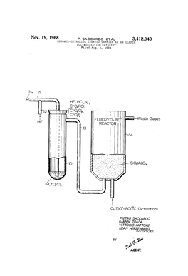 BY Ty 1. AGENT 3,412,040 United States Patent Office Patented Nov