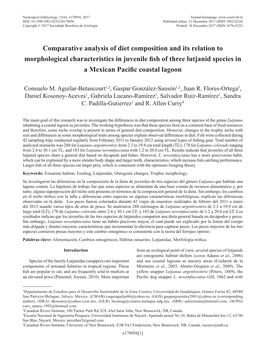 Comparative Analysis of Diet Composition and Its Relation To