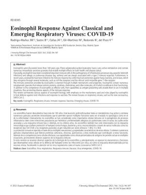 Eosinophil Response Against Classical and Emerging