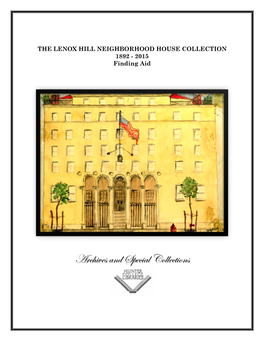 Finding Aid for the Lenox Hill Neighborhood House Collection