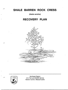 Shale Barren Rock Recovery Plan Cress