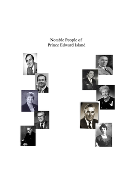 Notable People of Prince Edward Island