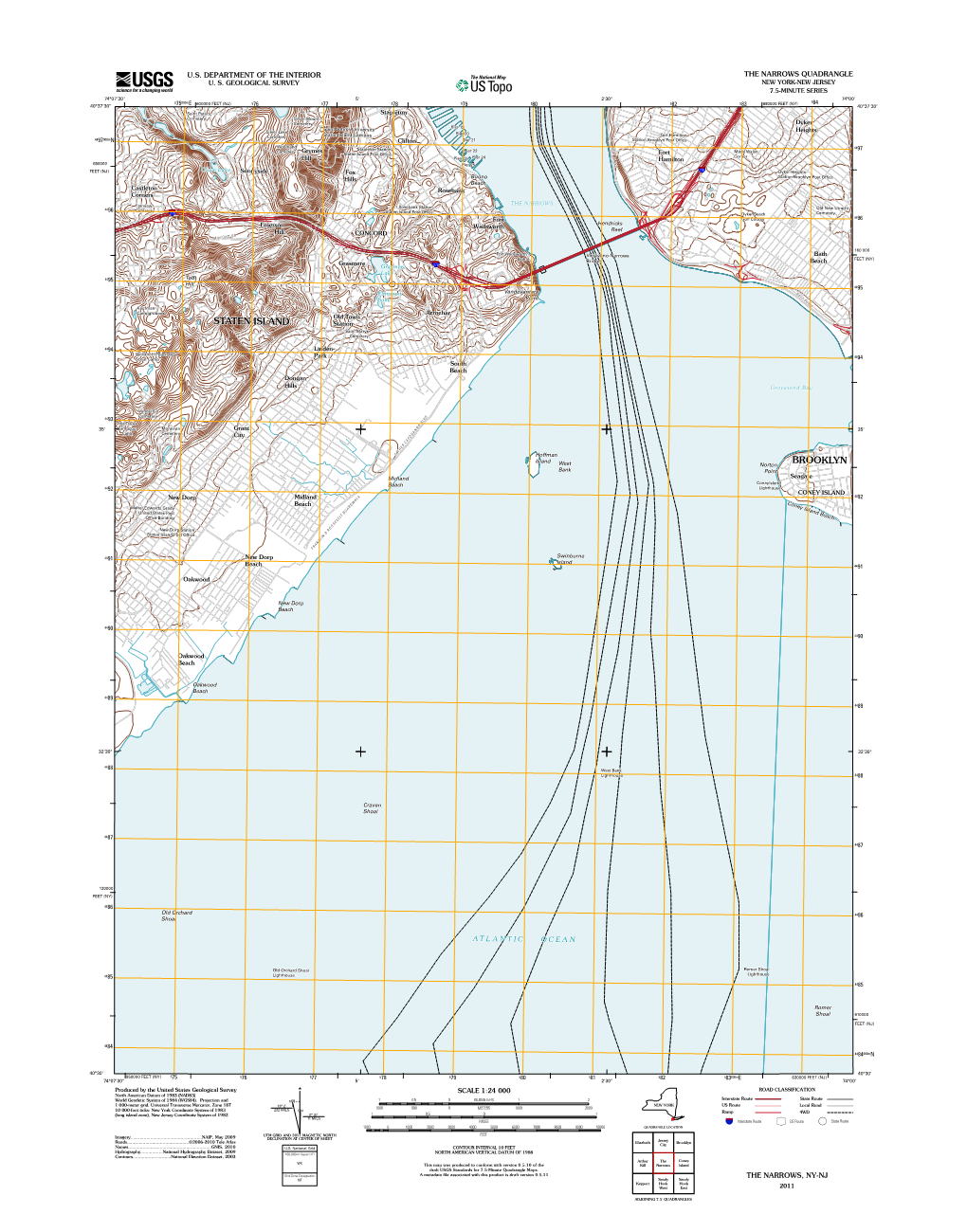 USGS 7.5-Minute Image Map for the Narrows, New York