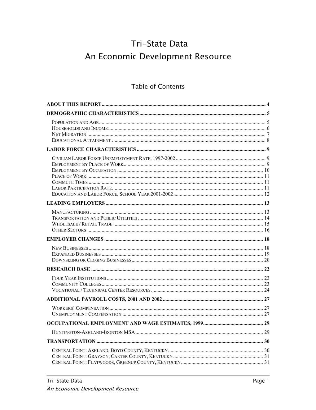 Tri-State Data an Economic Development Resource