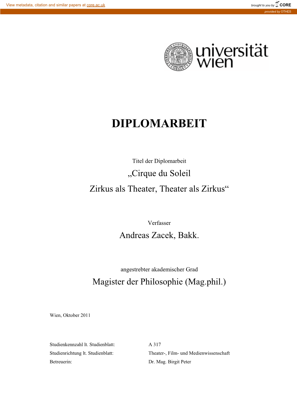 Diplomarbeit