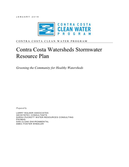 Contra Costa Watersheds Stormwater Resource Plan
