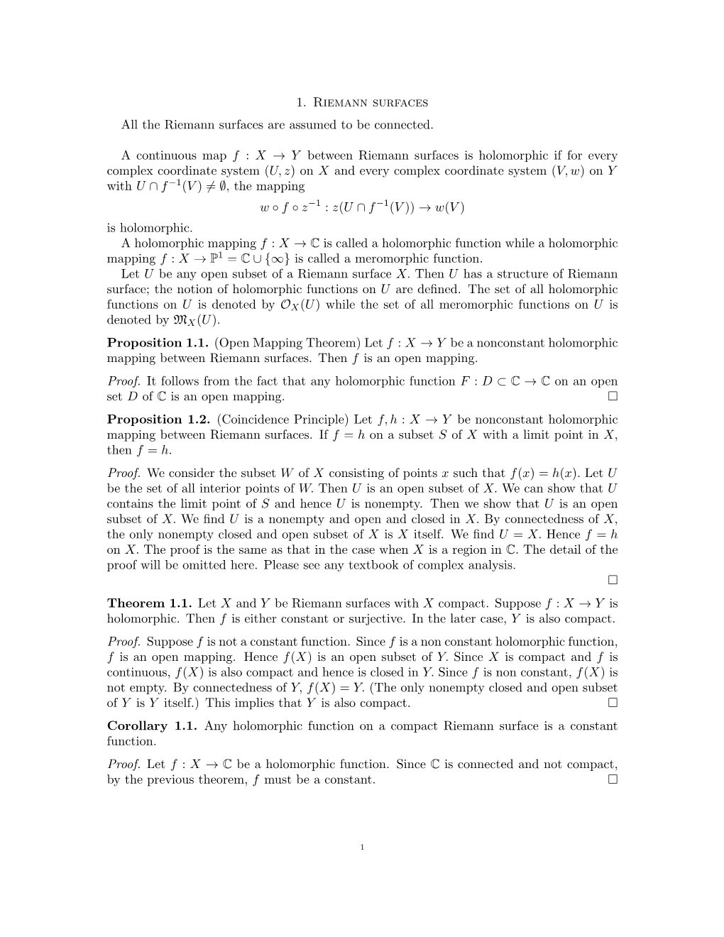 X → Y Between Riemann Surfaces