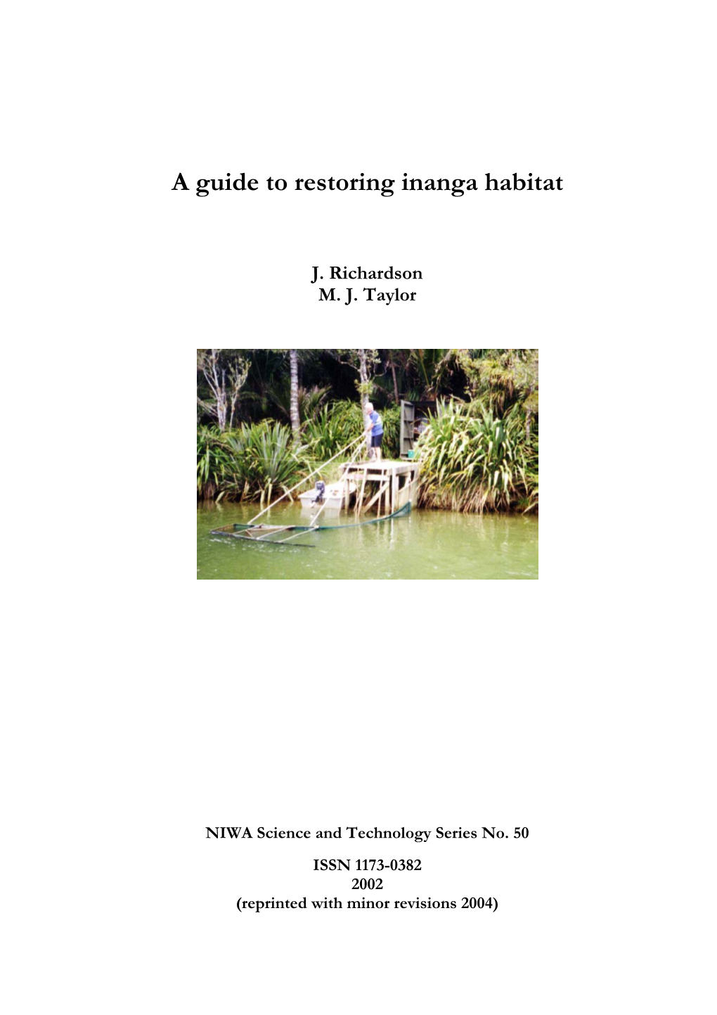 A Guide to Restoring Inanga Habitat