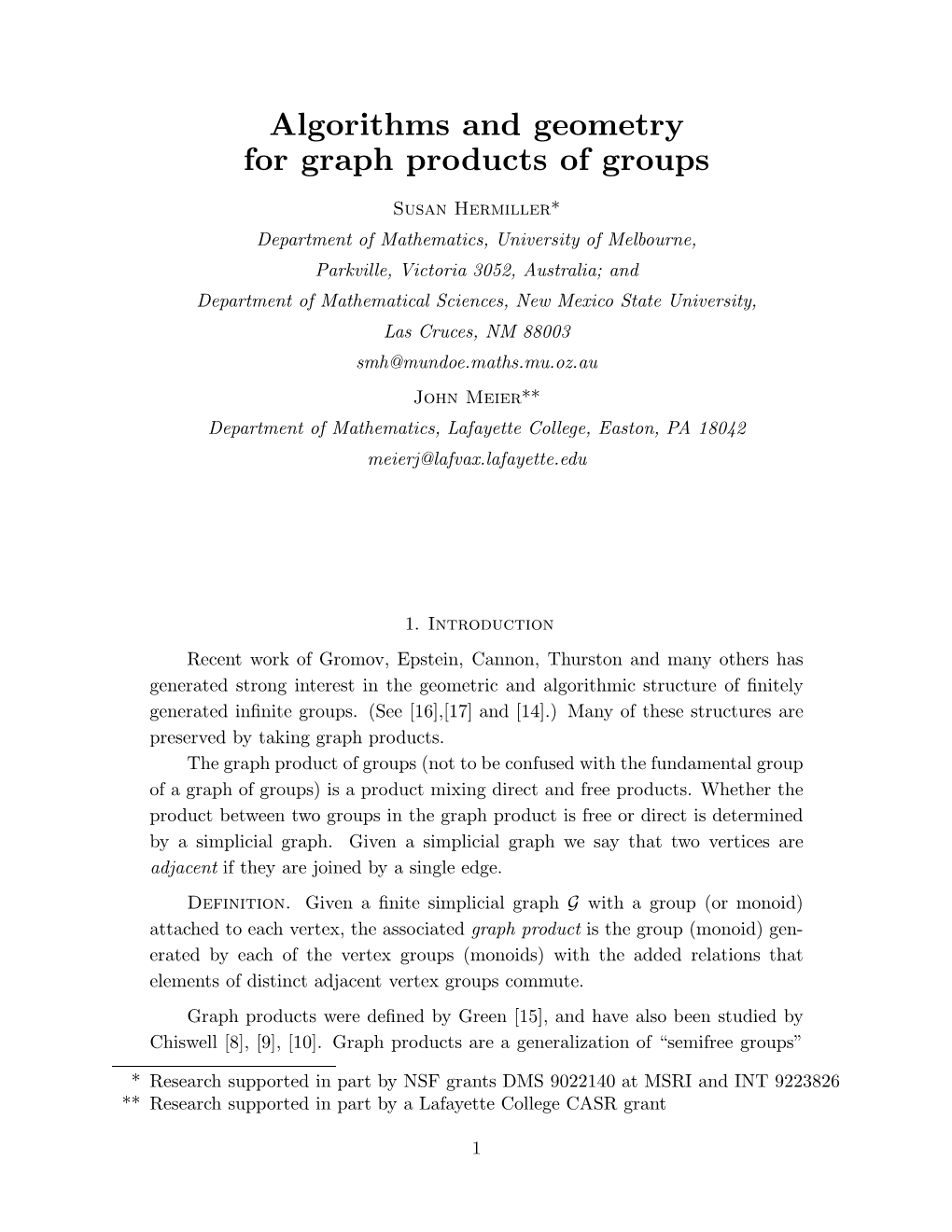Algorithms and Geometry for Graph Products of Groups