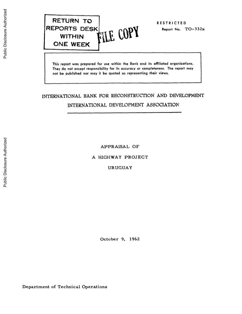 World Bank Document